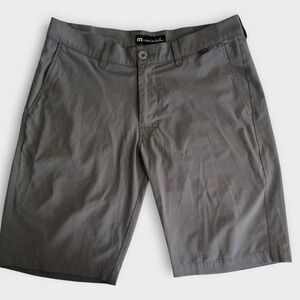 Travis Mathew Golf Shorts Gray Sz 32 Performance Stretch Flat Front Mens